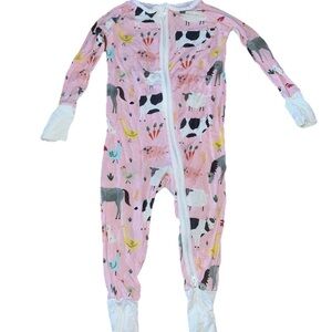 Little Sleepies Pink Animal Print Pajama Set